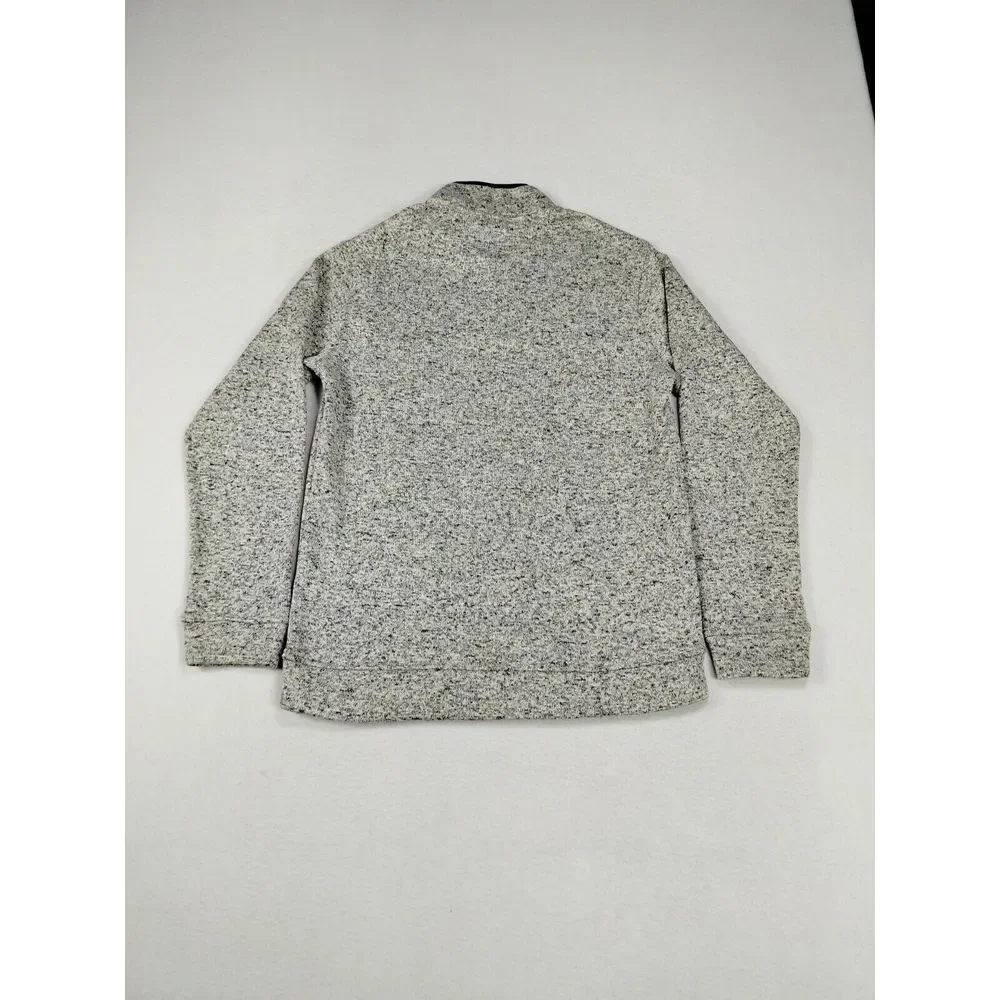 Eddie Bauer Radiator Fleece Mens Medium Gray Gorpcore Outdoors Snap Front Hiking - Picture 2 of 14